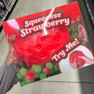 Squeeze Strawberry Scented Stress Toy - Red